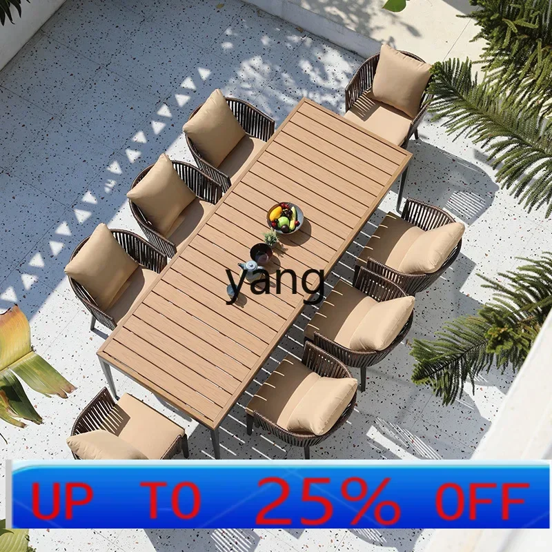 CX outdoor leisure table and chairs villa yard garden terrace waterproof rattan chair