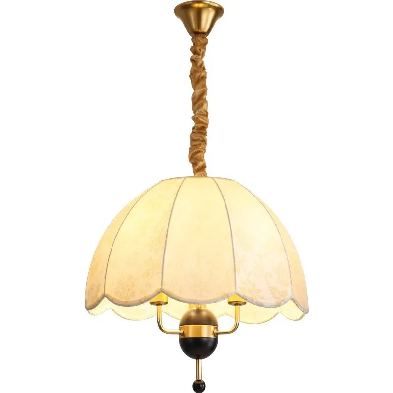 

New French retro style solid wood dining room chandelier bedroom