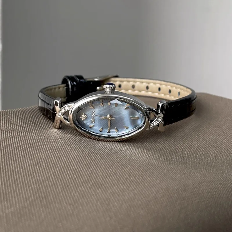 2025 New Women's Watch Vintage Quartz Genuine Leather Strap Luxury High End Lover Gift Oval Dial Watch for Women
