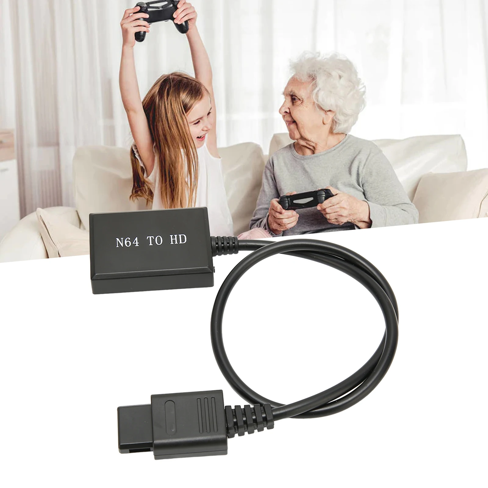 ل N64 إلى HD محول واجهة الوسائط المتعددة 720P 1080P دعم PAL NTSC التوصيل والتشغيل لعبة HD كابل ربط الساخن