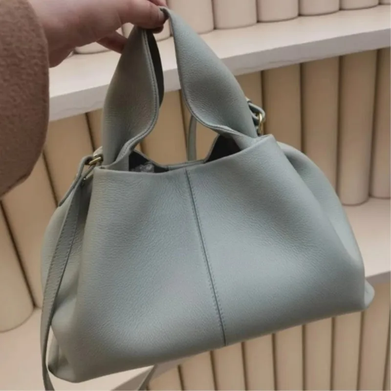 Retro Pu Leather Handbag For Women French Versatile Solid Color Crossbody Bag 2024 New Fashion Luxury Simple Black Shoulder Bags