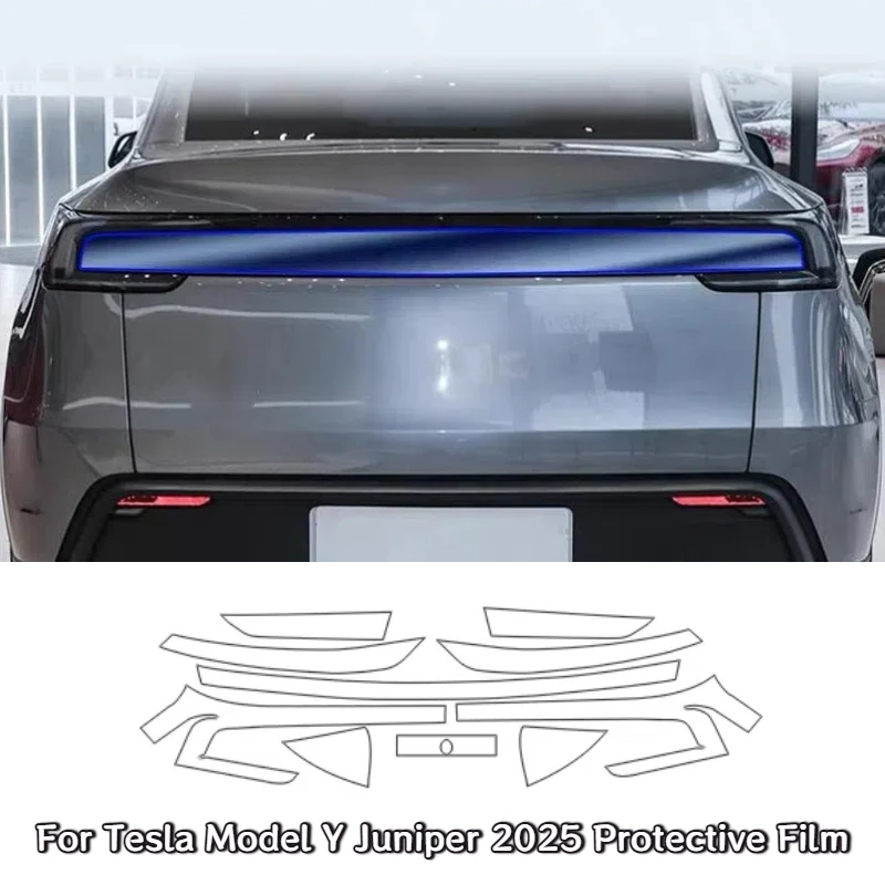 

Пленка для фар из ТПУ для Tesla Model Y Juniper 2025, автомобильные аксессуары, прозрачная защитная пленка для задних фонарей, водонепроницаемая черненая
