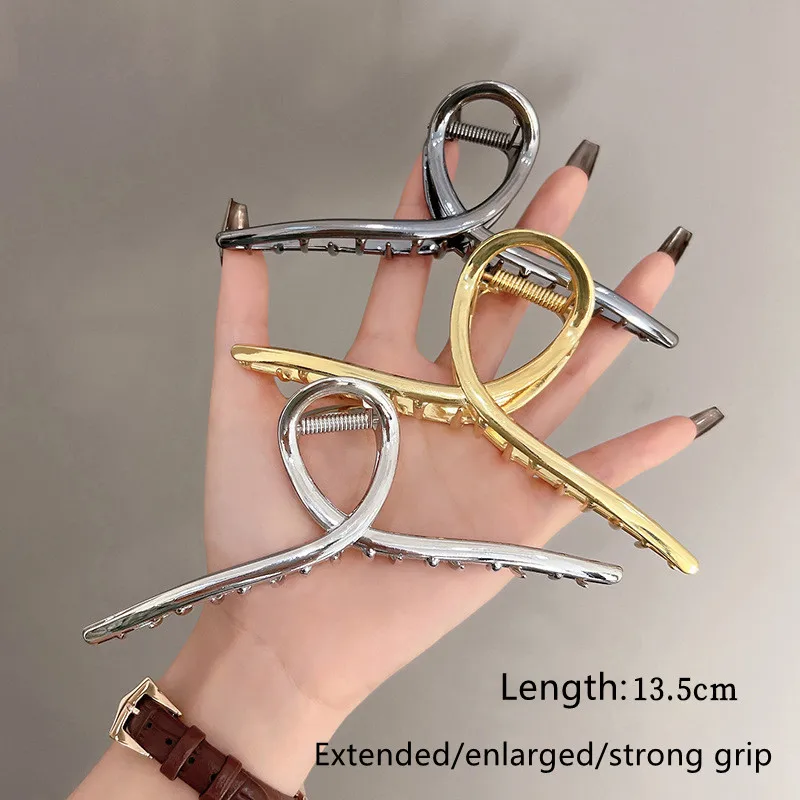 مشبك شعر عالي ومعدني، مشبك كبير الحجم، نمط جديد مع حجم شعر عالي، أغطية رأس بمشبك شعر كبير الحجم #1