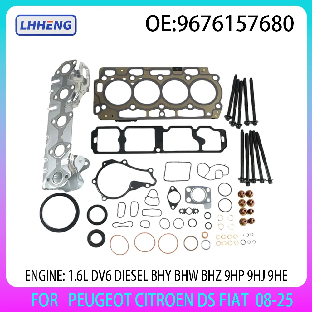 

Engine Cylinder head gasket repair kit For Peugeot Citroën FORD MAZDA DV6 1.6L 1.6 L T HDI 8V DV6 Diesel 09-22 9676157680