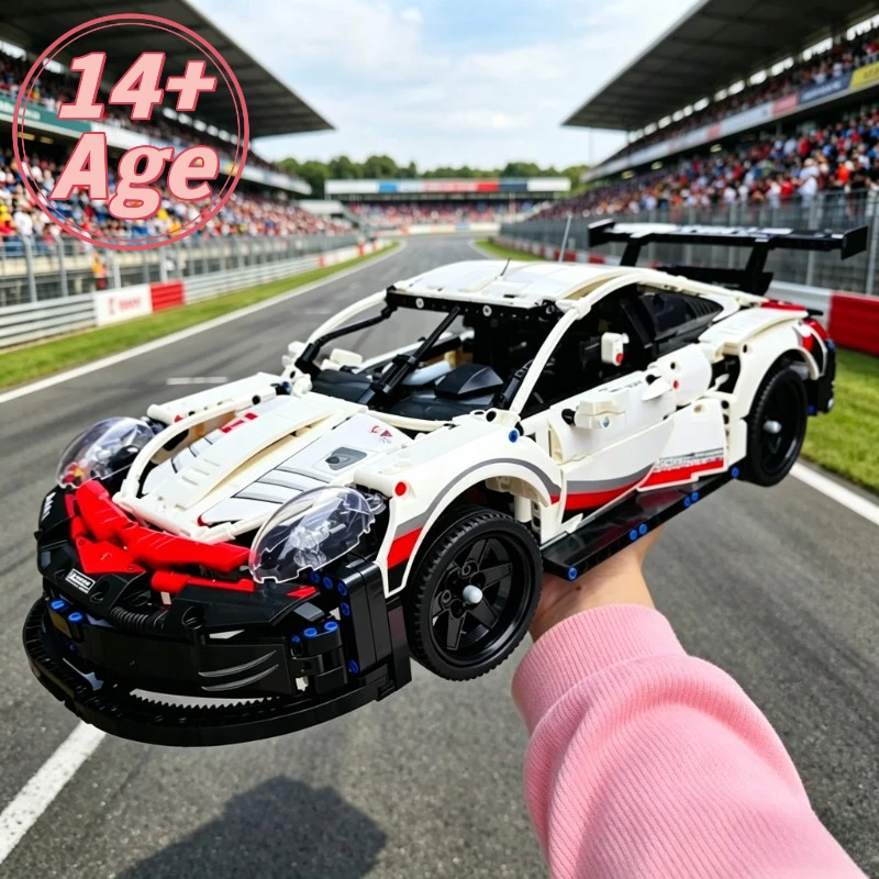 

Конструктор Technic 1580 деталей: Классический гоночный автомобиль 1:10 для мальчиков, украшение для дома, подарок на день рождения