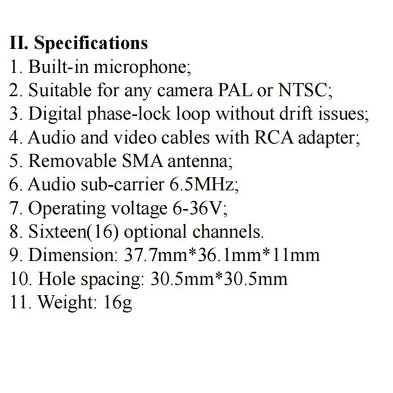 EDT-3.3G 3W VTX 16CH Mikrofon Bawaan + Penerima Pemancar Video 3.3G VRX FPV PAL/NTSC untuk Drone Balap RC FPV