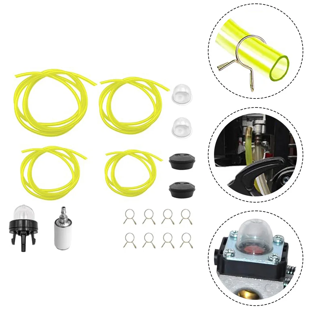 Lawn Mower Accessories Fuel Filter Set Garden Maintenance Aging And Deformation Resistance Easy Installation For Quick Setup
