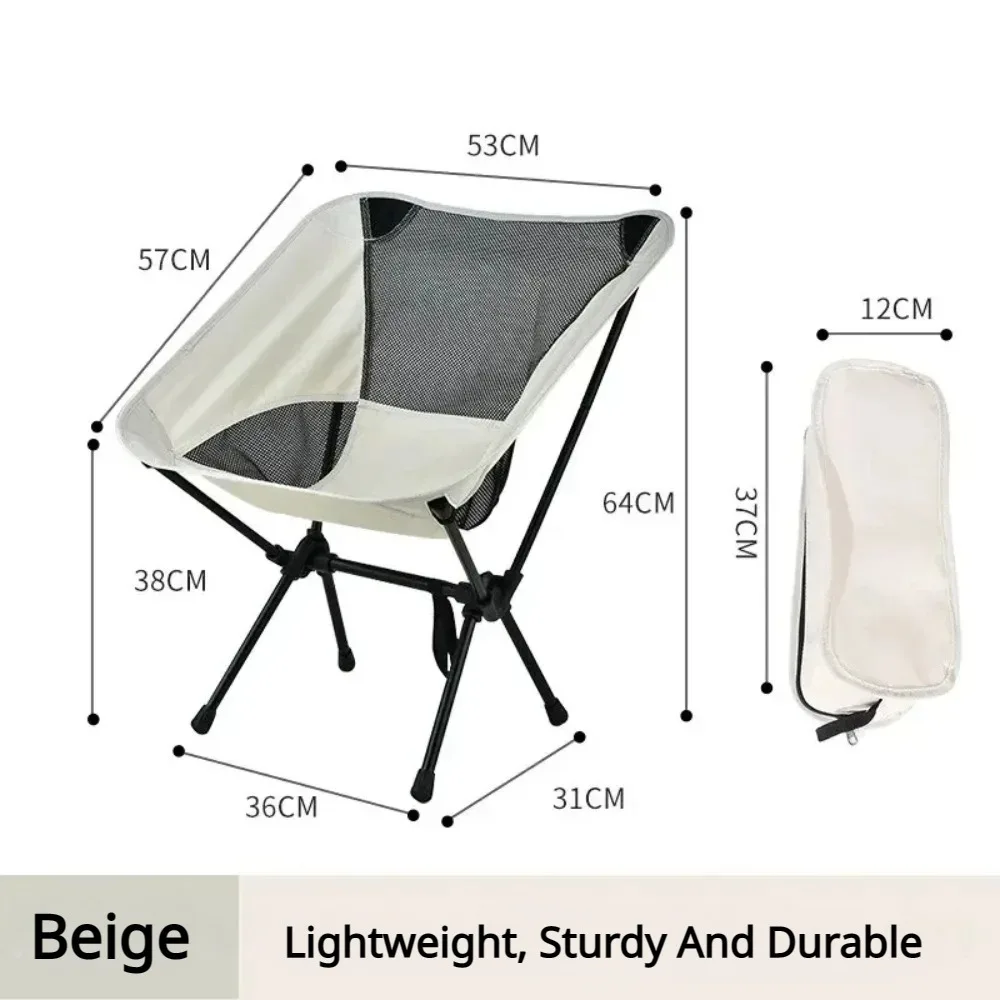 Portable Camping Moon Chair Outdoor Detachable Camping Seat Ultralight Folding Beach Fishing  Chairs Foldable Small Picnic Chair