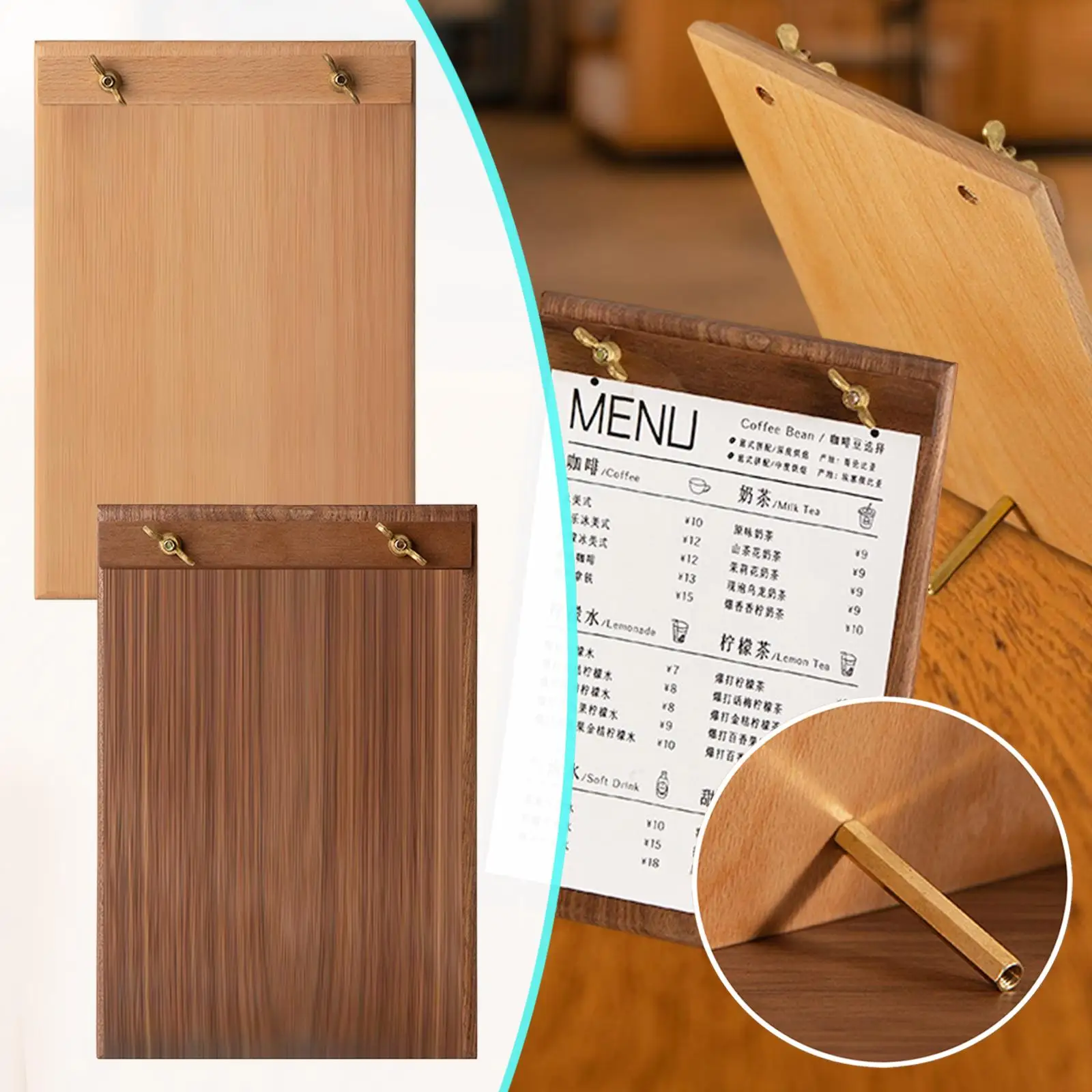 

Wood Sign Holder Table Card Flip Display A5 Label Display Stand Table Card,Wooden Menu Holder,for Bar Hotels Retail Show Fair