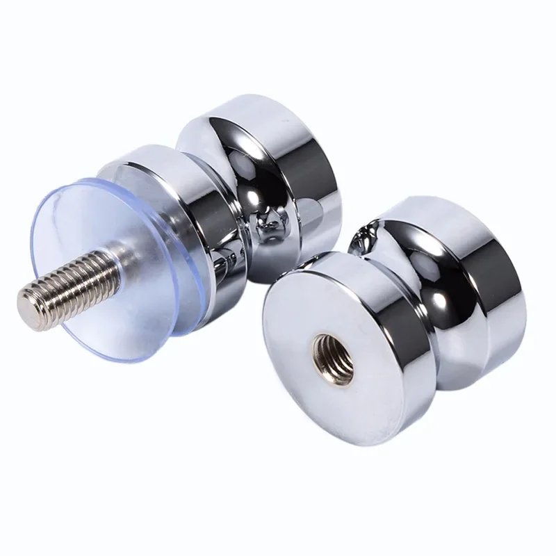 304 Stainless Steel Glass Door Handle Back-to-Back Knob Puller Push Bathroom Shower Room Handle Door Knob Door Pulls Gate Handle