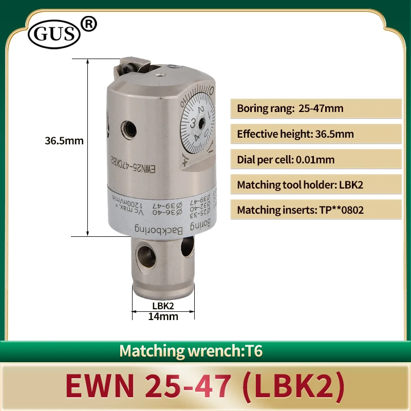 رؤوس مملة دقيقة EWN EWN20-36 EWN25-47 EWN32-60 EWN41-74 EWN53-95 CKB1- 5 LBK 1-5 شريط تخريم قابل للتعديل حجم التجويف