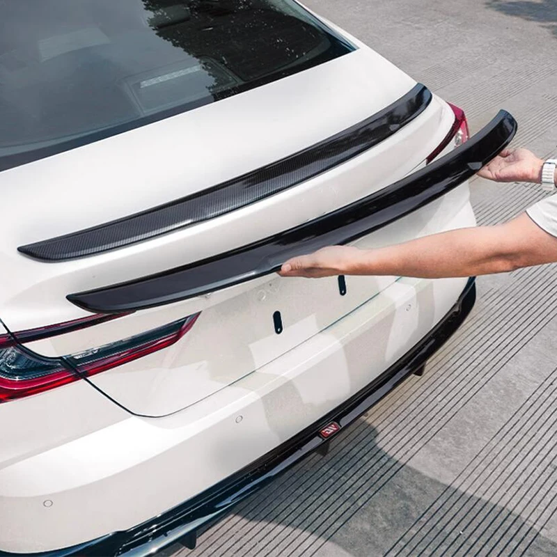 Car Accessories Fit For Toyota Camry Sedan 2025 2026 9th ABS Glossy black carbon fibre Rear Door Tail Trunk Spoiler Wing Lip