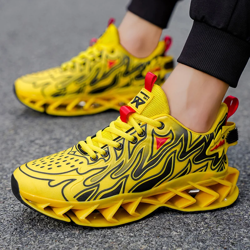 

2025 New autumn leather waterproof sports shoes for boys and teenagers knife-edge shock-absorbing running casual trendy shoes