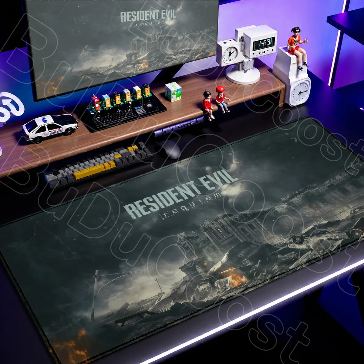 Large Anti-slip Laptop Keyboard Mats Ergonomic Office Rubber Desk Rug PC Gaming Accessories XXL Resident Evil Requiem Mouse Pads