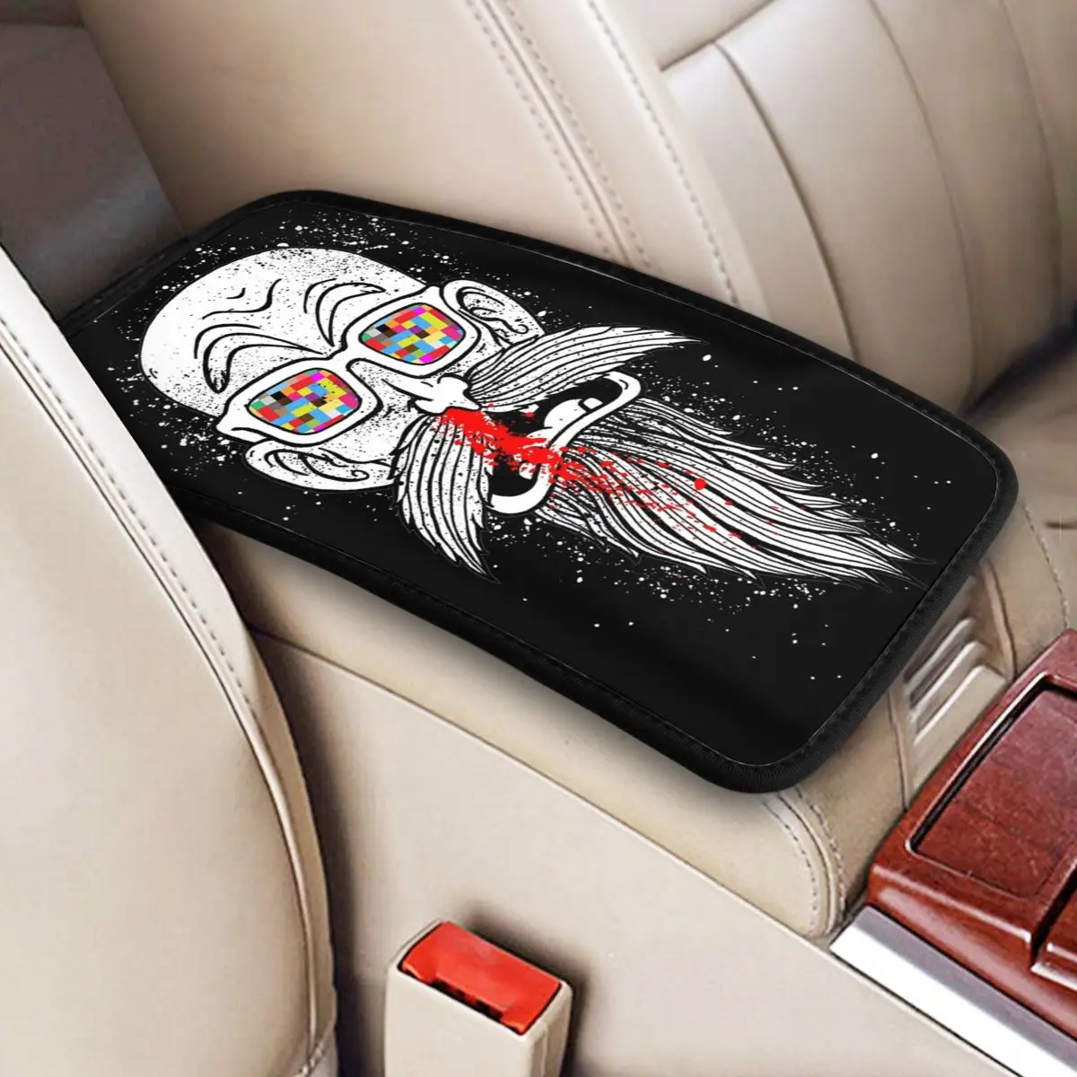 Dragon Ball  Master Roshi Nosebleed Car Armrest Cover Mat Universal Center Console Cover Pad Car Interior Cushion