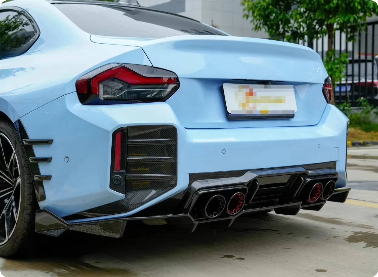 AD Style Carbon Fiber Rear Bumper Diffuser for BMW G87 M2 2022 up
