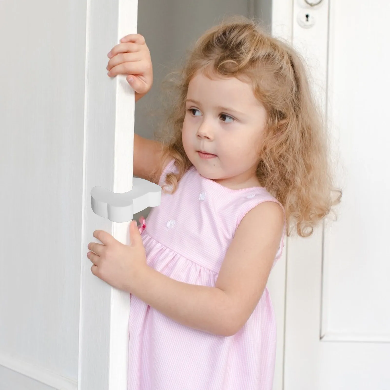 

Набор из 6 детских ограничителей для дверей без сверления, установка одной рукой без инструментов, защита от защемления пальцев для малышей