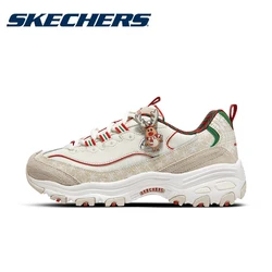 Skechers Shoes for Women D'LITES Fashion Sneakers Shock-absorbing Comfortable Christmas Elements Female Casual Chunky Sneakers