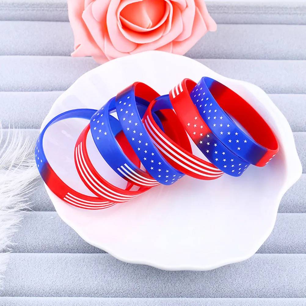 

15Pcs Star Design Silicone Wrist Bands Waterproof Durable Sports Bracelet Comfortable for Men Women Gift Wristband
