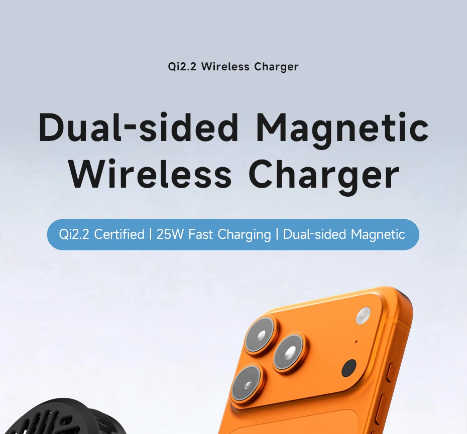 Hagibis Dual-Sided Magnetic Wireless Charger Qi2 25W