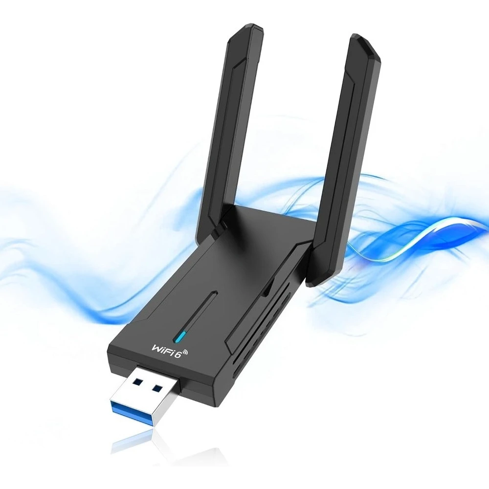 

Трехдиапазонный адаптер Wi-Fi 6E USB 3.0 6 ГГц 5400 Мбит/с для настольных ноутбуков, ПК, беспроводной сетевой ключ MU-MIMO OFDMA WPA3 Windows 11