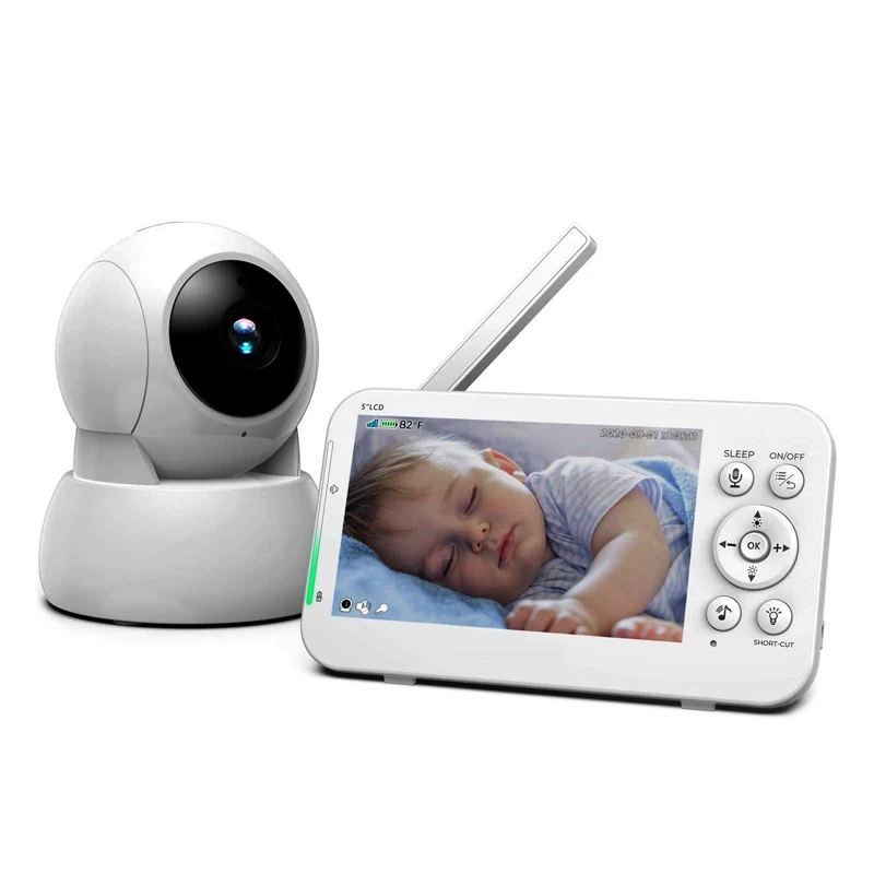 

Special Offer 5-inch Wireless Digital Baby Monitors Infrared Night Vision Two-Way Intercom 1080p Multiple Languages Cameras