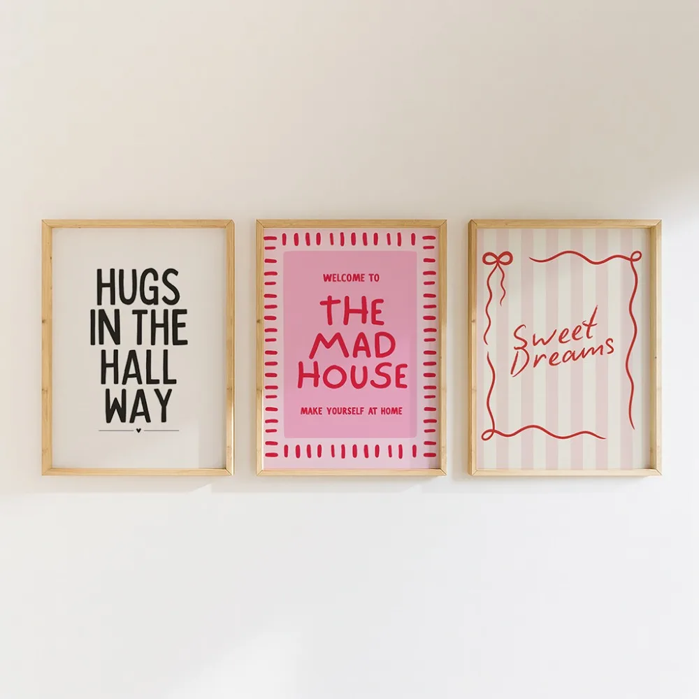  إطار يقتبس ملونة قماش جدار الفن يطبع الطباعة الحديثة الملصقات لعوب ديكور يطبع غرفة المعيشة أو ديكور غرفة نوم #4