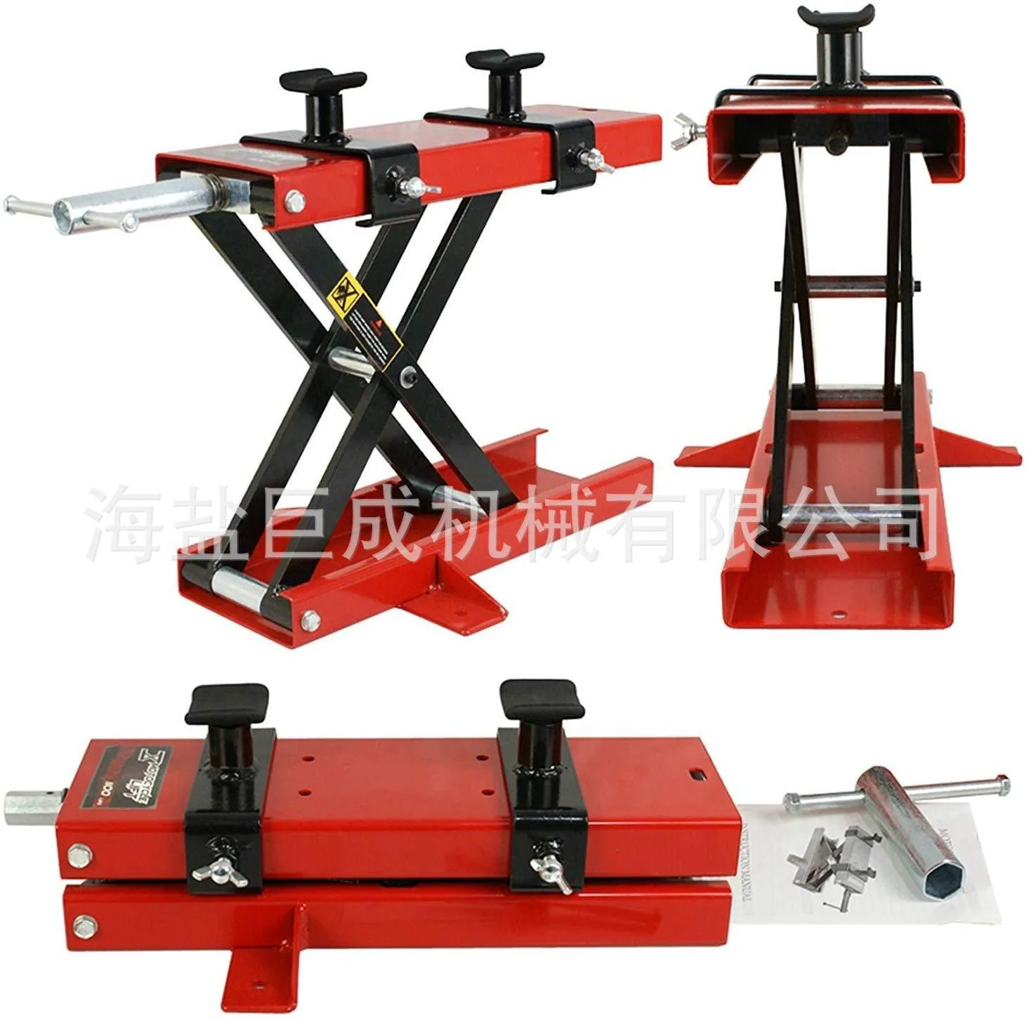 Motorcycle Lift Table Jack - Hydraulic Elevating Platform for Electric and Large-Displacement Motorcycles with Shock Absorber Ma