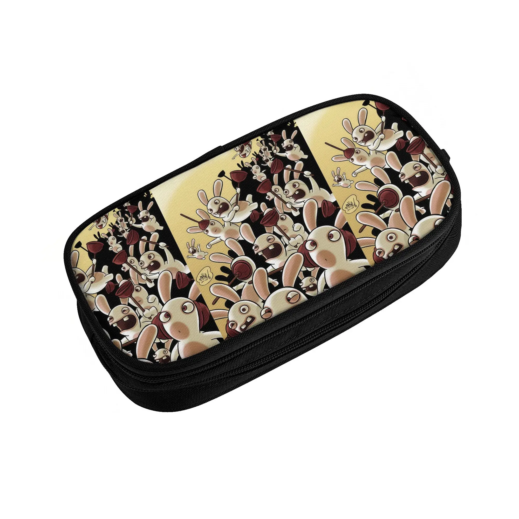 1 piece Stylish goofy floppy ear Pencil Case Boys Pen Bag Raving Rabbids School Stationery Bag