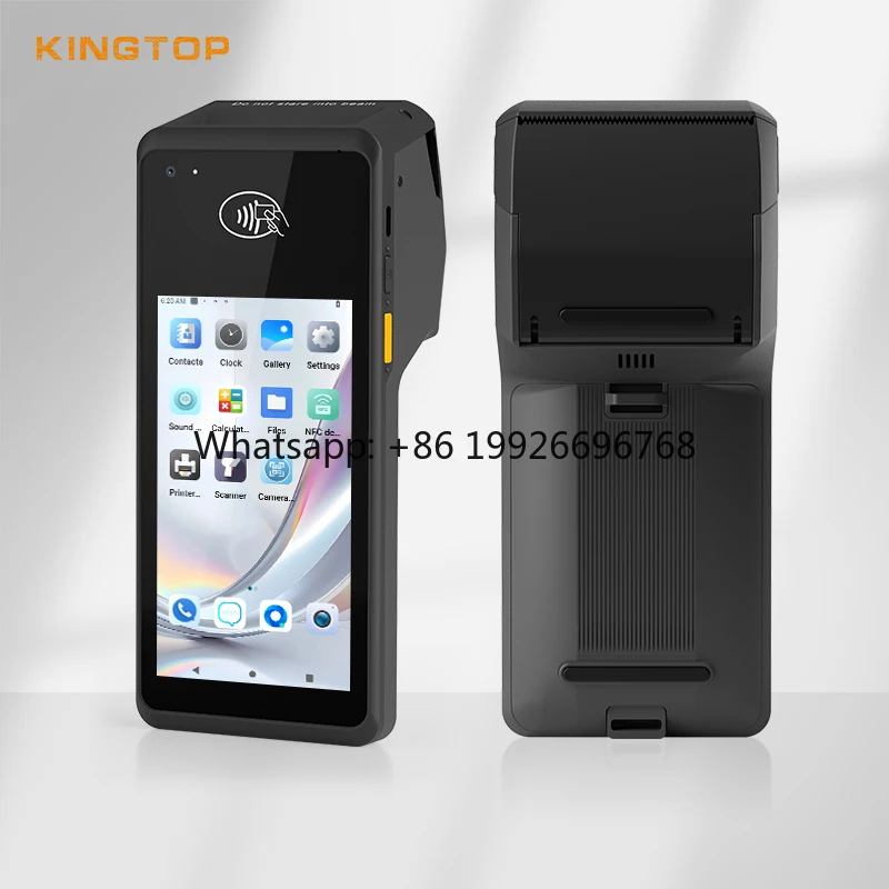 KTV-520 8-Core 4G Android 11NFC Pos Handheld System Payment Machine Mobile Cash Register Pos Terminal with Thermal Printer