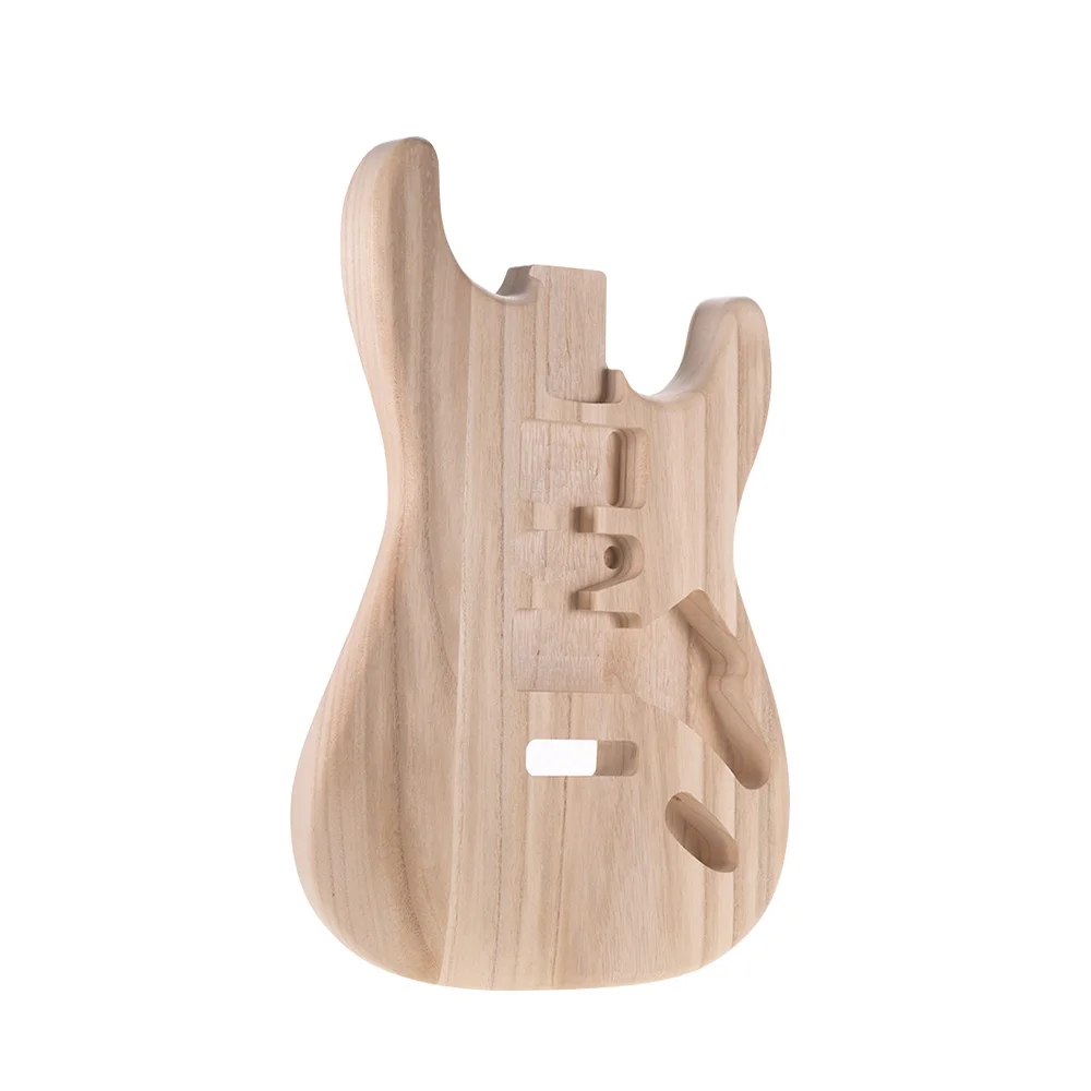 ST01-TM Unfinished Handcrafted Guitar Body Candlenut Wood Electric Guitar Body Guitar Barrel Replacement Parts