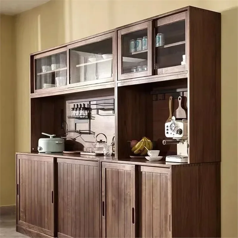 multi-functional side cabinet integrated against the wall kitchen storage simple storage cabinet