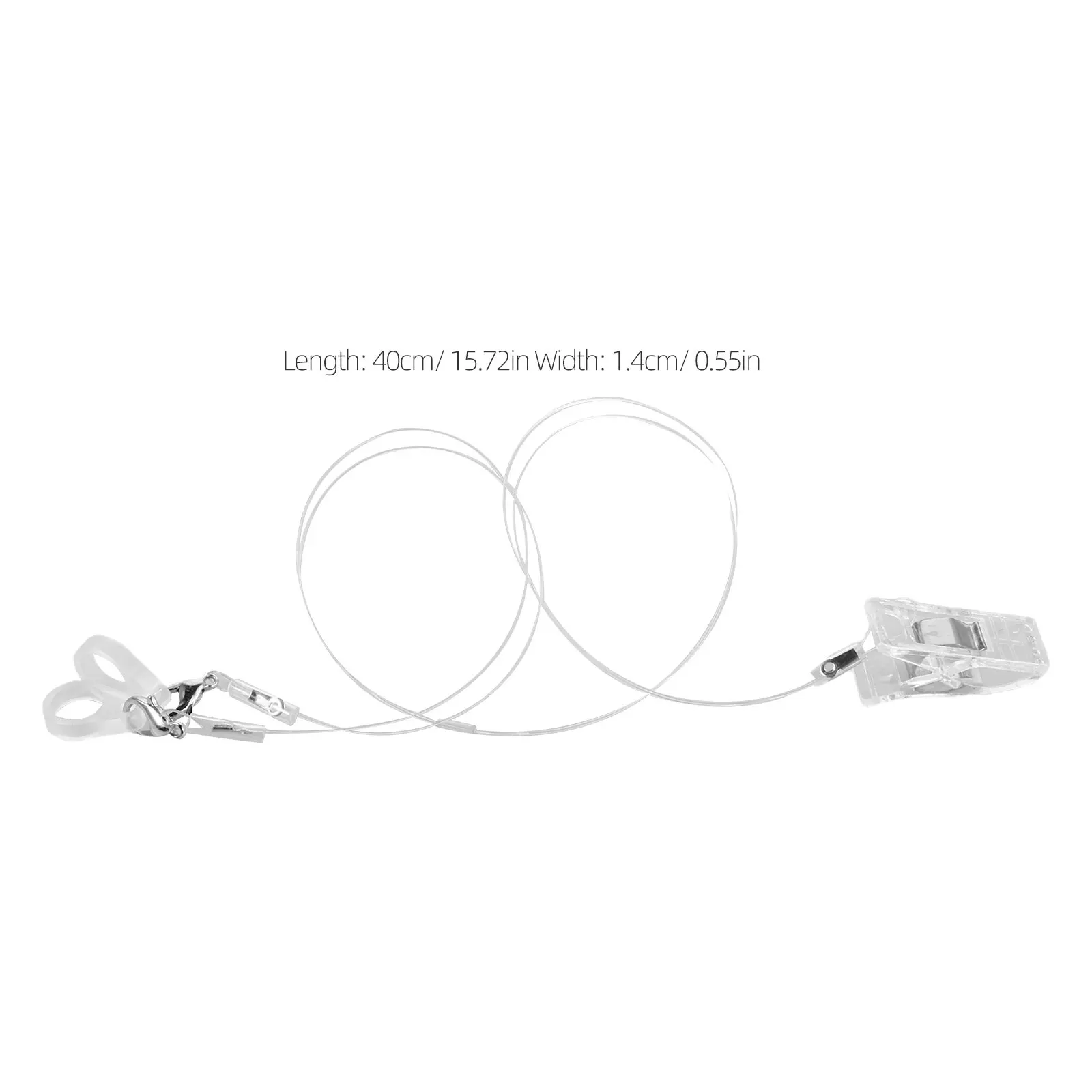 Hearing Aid Anti Loss Cord Bte Hearing Aid Safety Clip Dual Ear Tether Holder Transparent Protector Lanyard for Adults Seniors