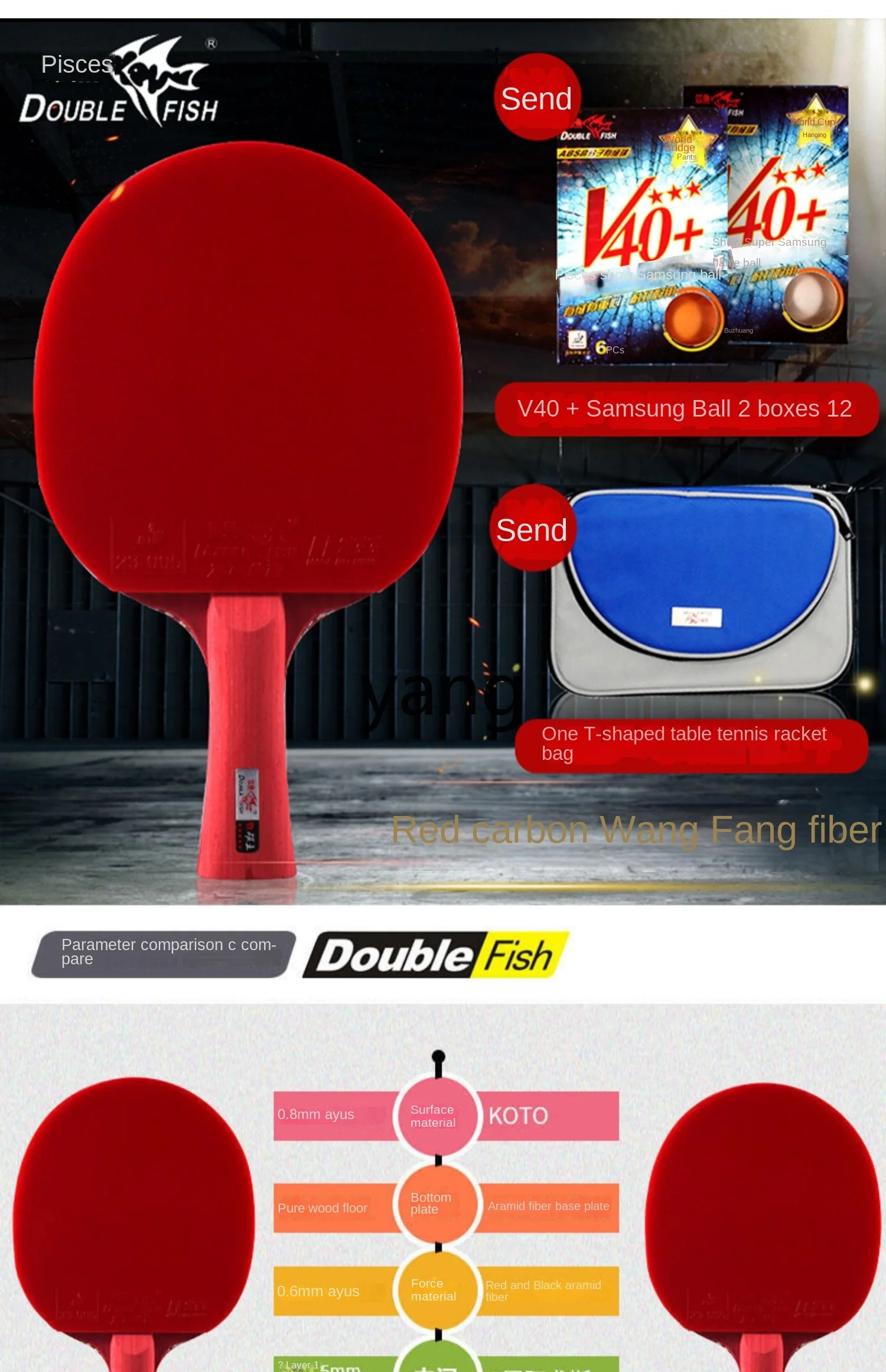 lmm Table Tennis Rackets Professional Five-Star Shakehand Grip Pen-Hold Grip