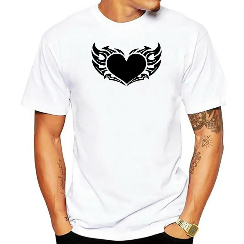 לב שבטי 2 אמנות עיצוב חולצות mens t חולצה קעקוע אמן מאורי שבט אתנית