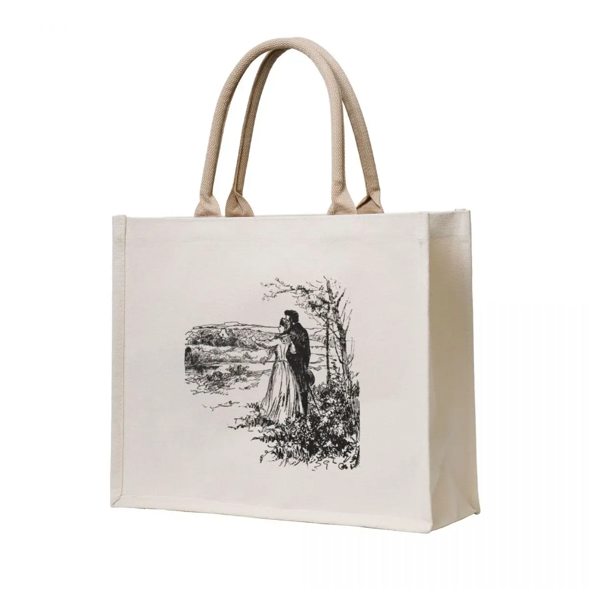 

antique jane eyre illustration 2 Tote Bag Large bags for women shopping trolley bag cute pouch bag Women's beach bags