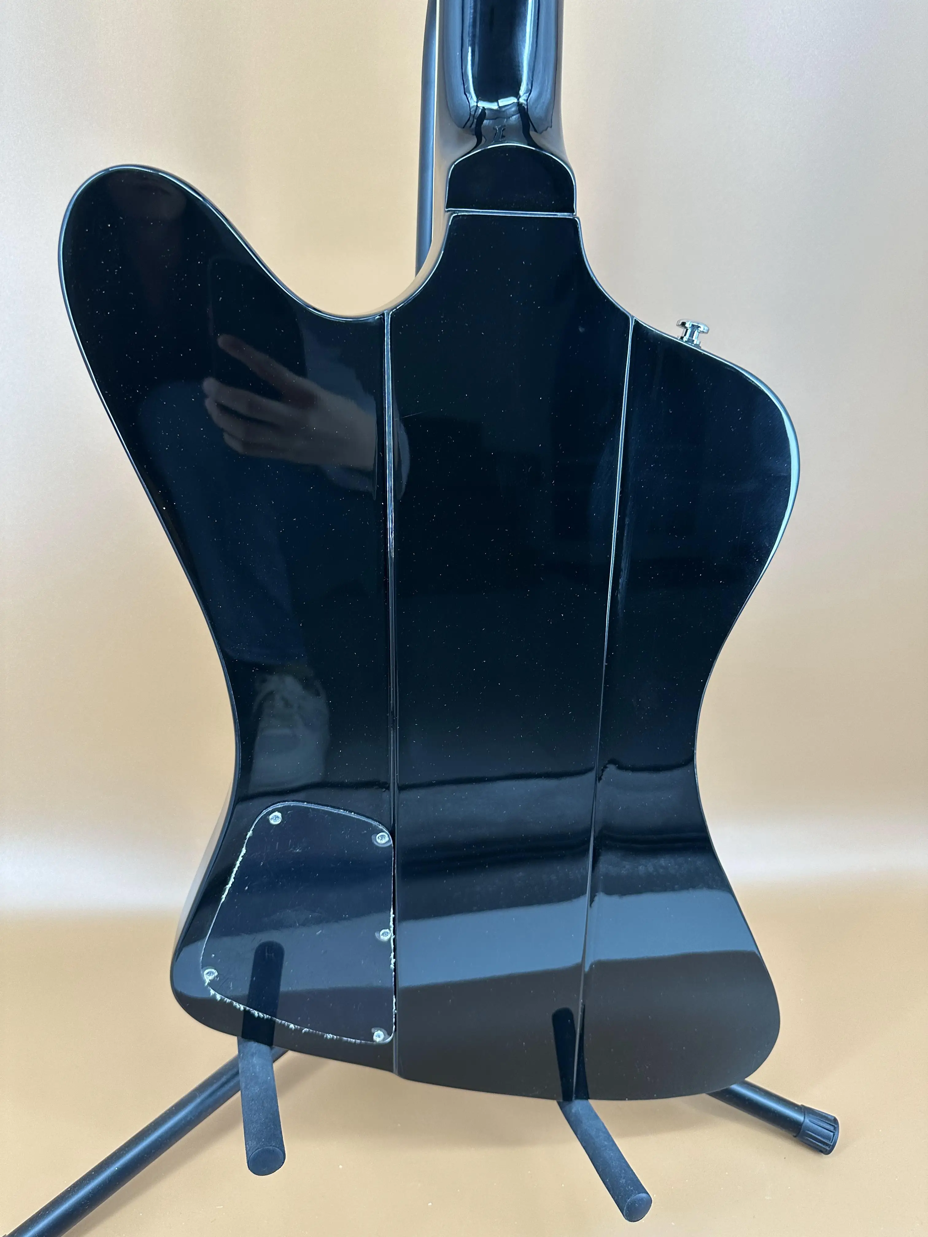 جيتار كهربائي أسود مع بيك اب H-H، جسم من خشب الكرز، لوح فريتس من خشب الورد، إكسسوارات فضية، هدية عيد الميلاد شحن مجاني