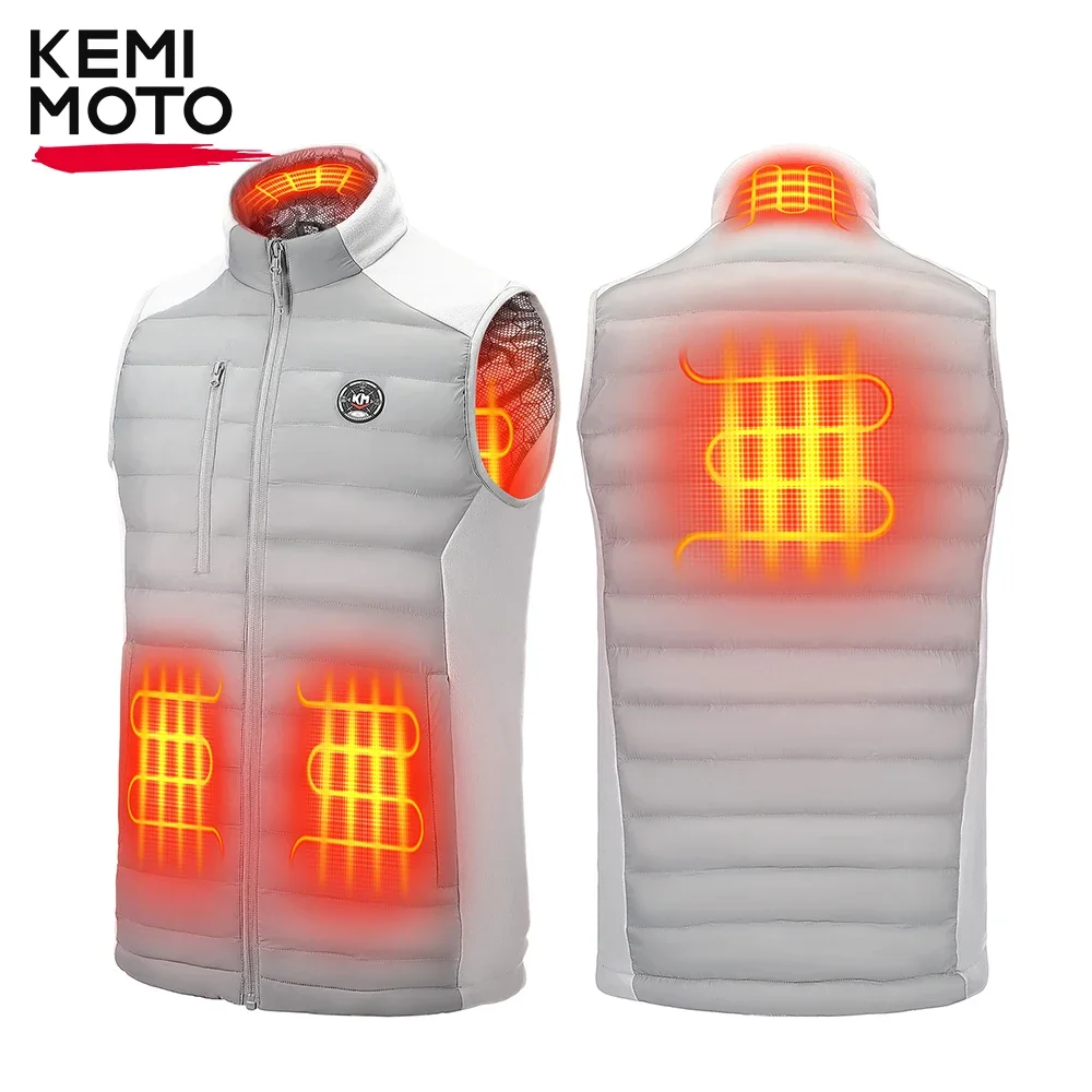 

KEMIMOTO Winter Heated Vest Jacket Electric Heating Hand Warmers Unisex with 10000mAh Battery Rechargeable for Outdoor Sports