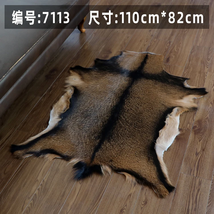 Unique Natural color Goat leather Rug Wool Chair Cushion Carpet for living room cat mattress real fur rare white leather