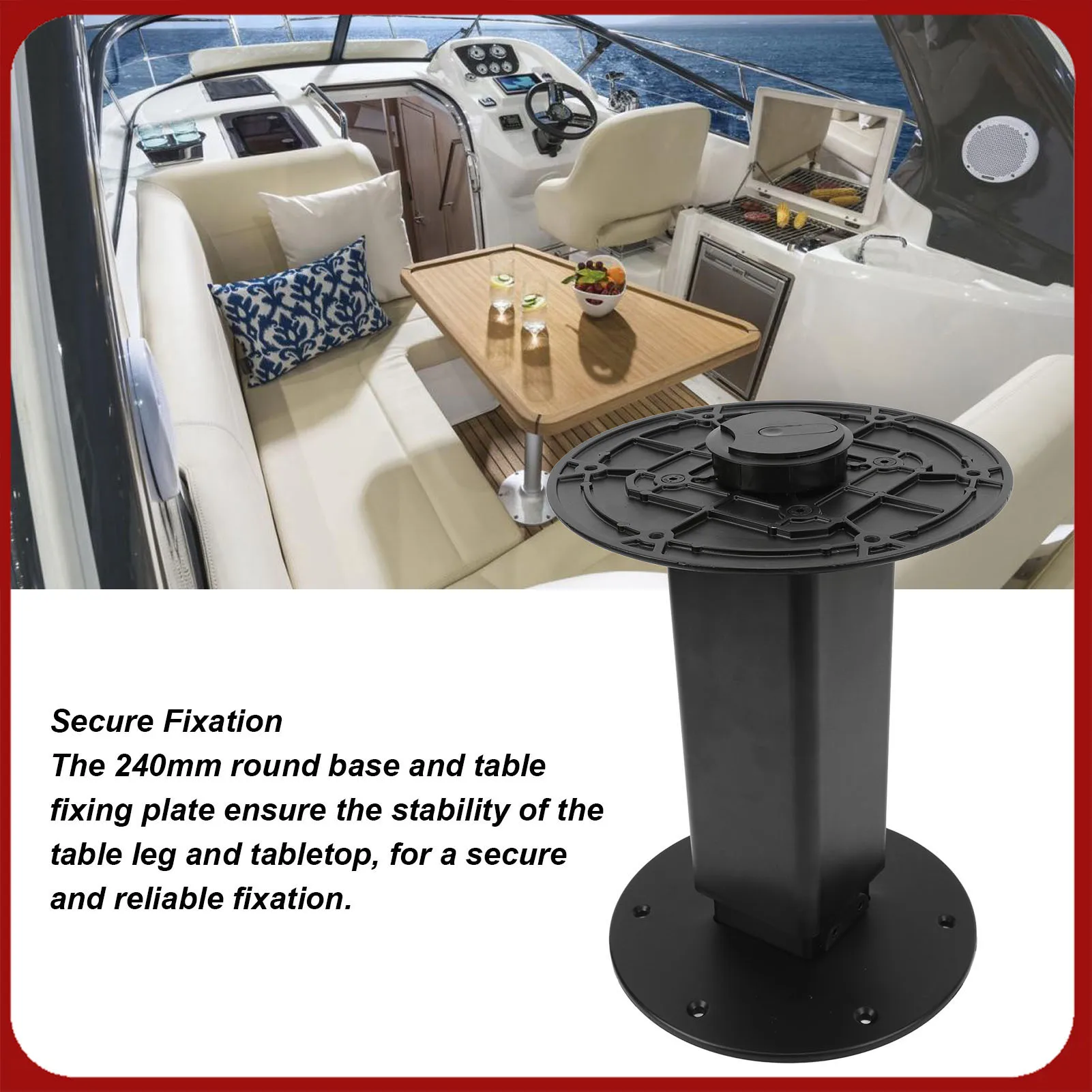 

Camper Table Pedestal Versatile 310mm To710mm Adjustable Aluminum Alloy RV Table Pedestal Stand Hydraulic Lifting for Boat Yacht
