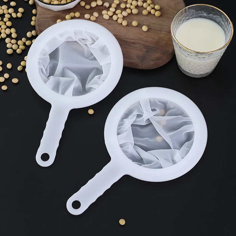 1PC Fine Mesh Strainer Spoon for Coffee, Milk, Soy, and Yogurt 80/100/200/300/400 Mesh Nylon Filter For Kitchen Dining Gadgets