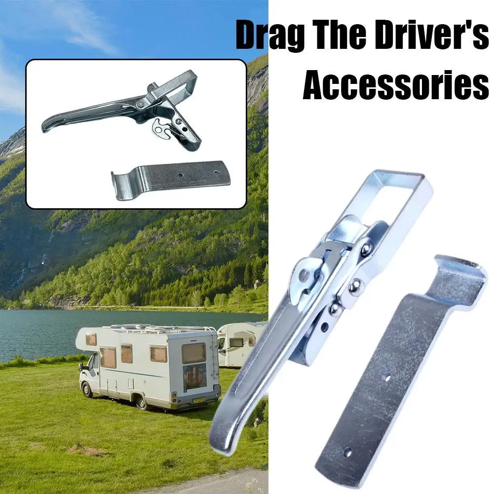 

2/1pcs Durable Heavy Duty Spare Parts Hasp Handle For RV Trailers Steel Trailer Lift Gate latches Over Centre Body Clamp Fits