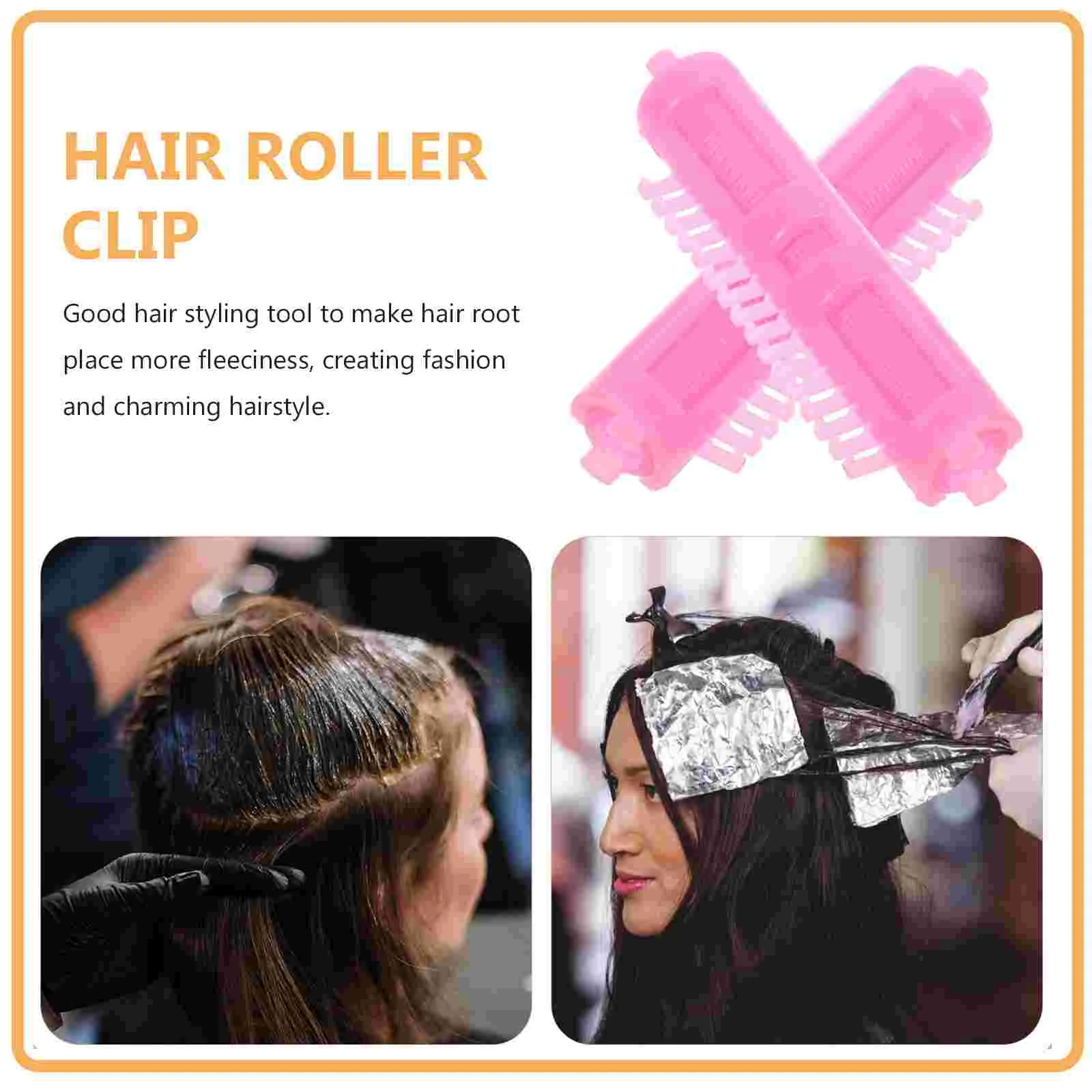 12 Pcs Perm Bar Hair Volume Clip Crimper Tool Curlers Resin Clips for Miss Women's Claw