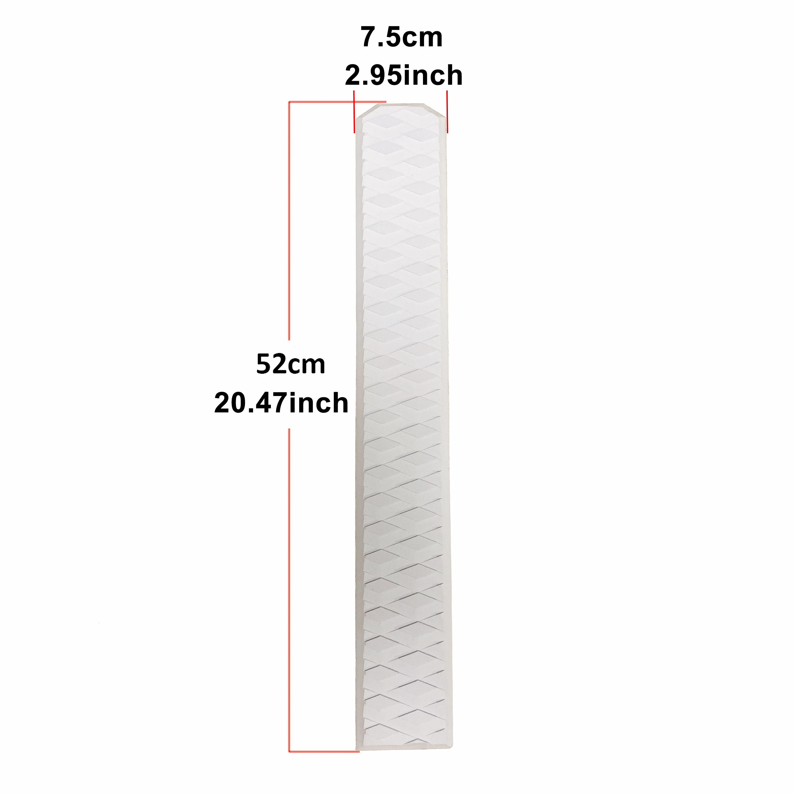 White Surfboard Deck Pads EVA Traction Pads Skimboard Tail Pad Front Arch Bar Stomp Pad Grip Anti-Slip with 3M Adhesive