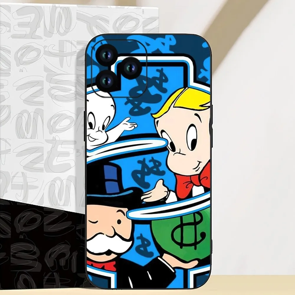 Cartoon Luxury Dollar Monopolys Phone Case For iPhone 11 12 13 14 15 Mini Pro XS Max X S Plus XR Shell