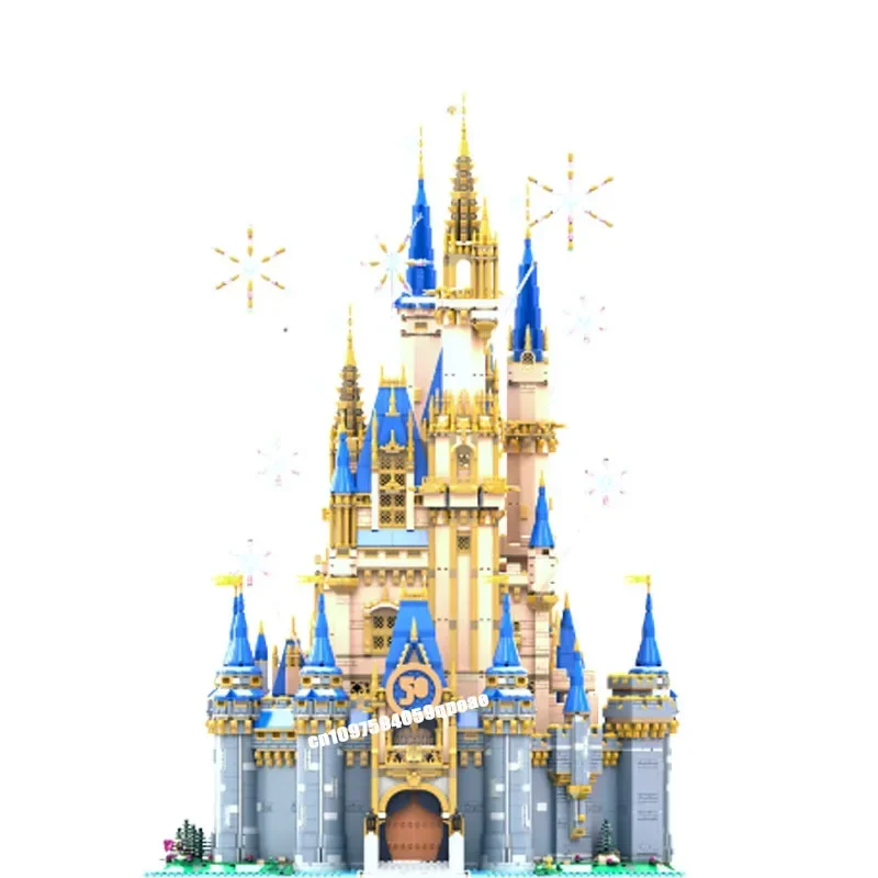Famous Princess Cartoon Series Orlando Castle MOC Street View Model Custom Puzzle Diy Creative Ideas Kid Toys Best Gifts