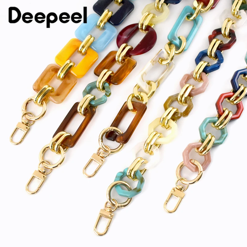 Deepeel 60cm Fashion Acrylic Color Bags Chain Strap Women High Quality Shoulder Straps Crossbody Bag Handbags Chains Accessories