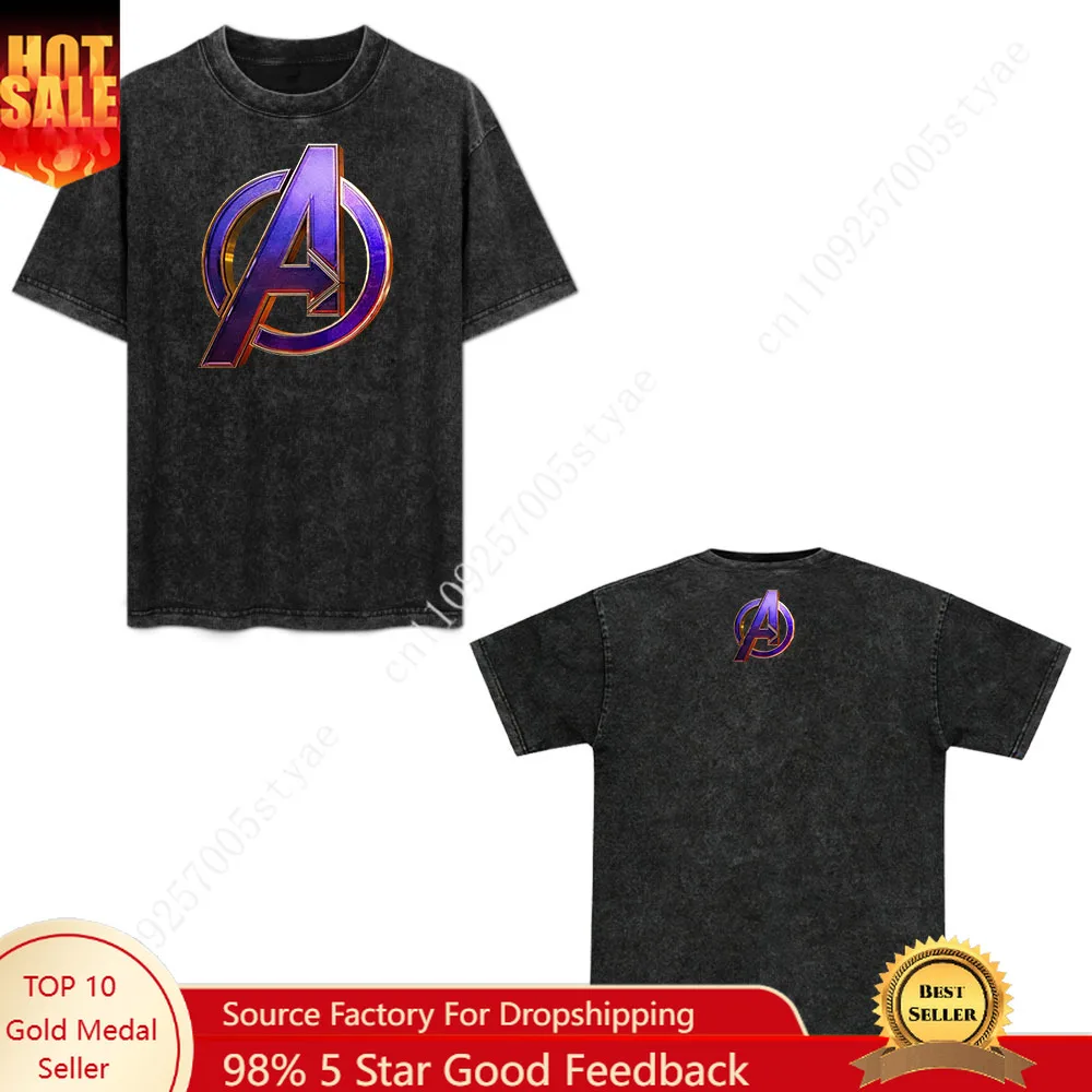 

Marvel Avengers Endgame Cosplay T-shirt Unisex Retro Short-sleeved Pure High Quality Cotton Custom Sport Cycling Loose Top