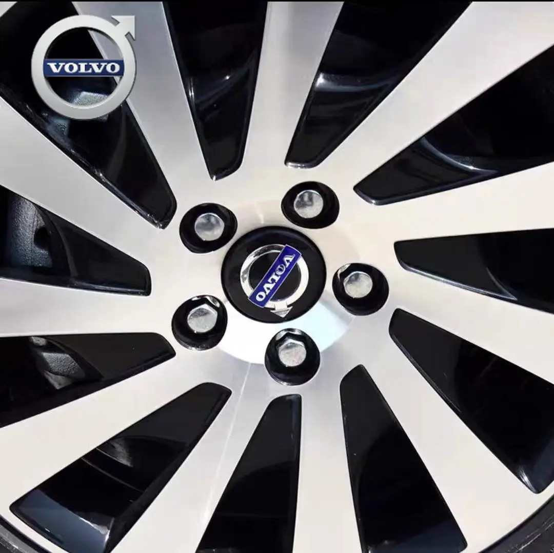 

For Volvo 4PCS 64mm Car Wheel Center Hub Cap Rim Cover Emblem Stickers For Volvo XC60 V60 S60 V40 V50 S40 S80 C30 XC40 XC70 XC90
