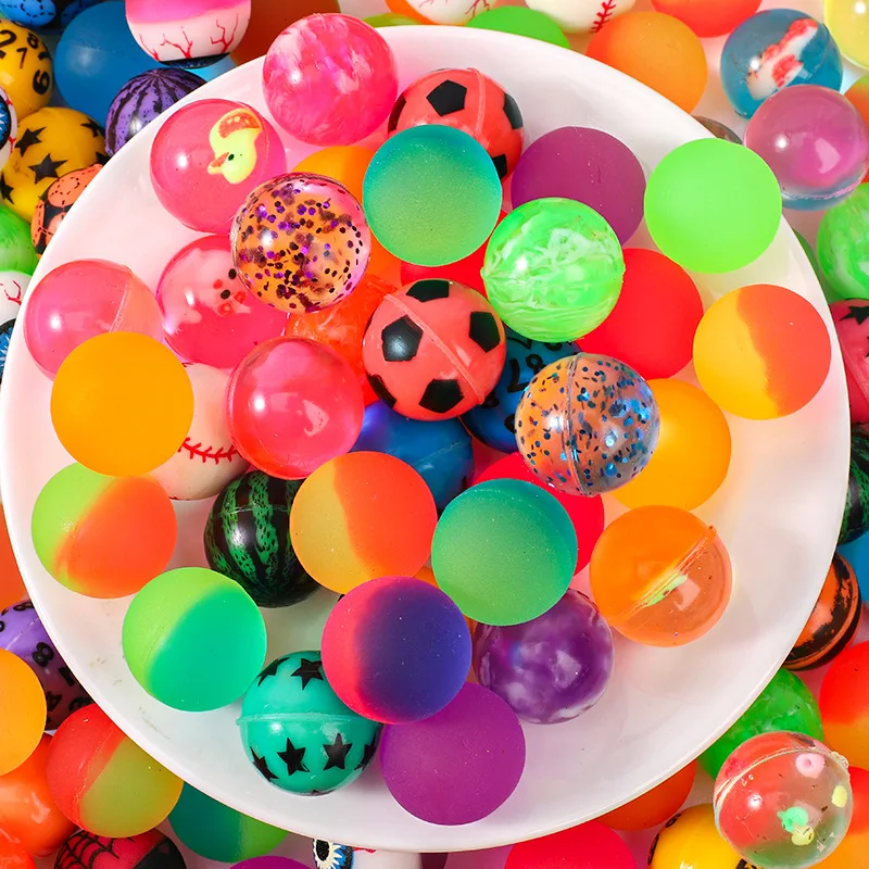 

30PCS Bouncy Balls 27MM Party Favors For Kids Balle Rebondissante Carnival Prizes Regalos Cumpleaños Niños Para Invitados